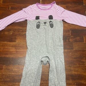 Carter's Pink and Gray Bear One Piece
